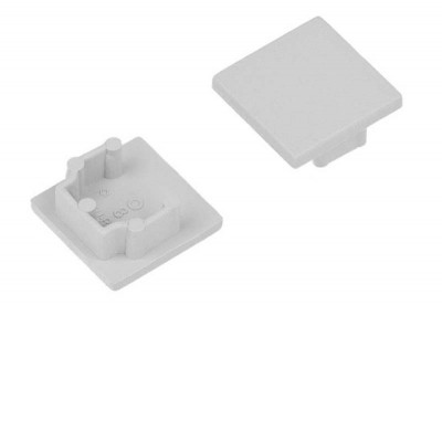 CESTR koncovka 16x16 Koncovka profilu pro LED pásky, materiál plast, povrch šedá, 16x16mm, 1ks v balení.