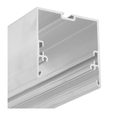 JANOS 53x53mm Přisazený, závěsný profil pro LED pásky,pro výrobu lineárního svítidla,  materiál hliník, povrch surový/bílý/elox šedostříbrný mat/černý, rozměry 53x53mm, délka dle typu