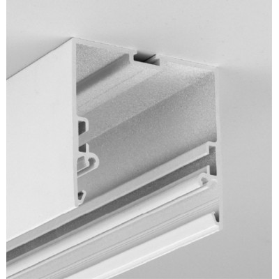 JANOS 53x53mm Přisazený, závěsný profil pro LED pásky, materiál hliník, povrch bílý, rozměry 53x53mm, délka l=2000mm.
