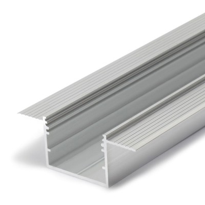 NUPHAR profil 63 DEEP FRAMELESS Vestavný, zápustný bezrámečkový profil pro LED pásky do sádrokartonu, materiál hliník, povrch bílý, max šířka LED pásků w=30mm, rozměry 63,4x24mm, l=2000mm