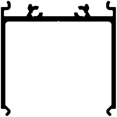 NUPHAR PROFIL 33 Přisazený profil pro napájecí zdroj, materiál hliník, povrch surový, max šířka LED pásků w=30mm, rozměry 33,4x33,4mm, l=4000mm