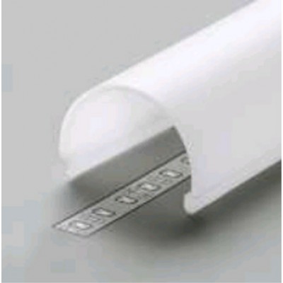 DCD9 33,4x24,5mm Difuzor k profilu pro LED pásky nacvakávací, obloukový, materiál PMMA, povrch opál, propustnost 70%, rozměry 33,4x24,5mm, l=4000mm