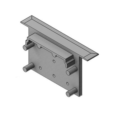 NUPHAR koncovka profilu 07 Koncovka profilu pro LED pásky bez otvoru, obdélníková, materiál ABS, povrch šedá, 1ks v balení, rozměry 44,4x24x12,5mm
