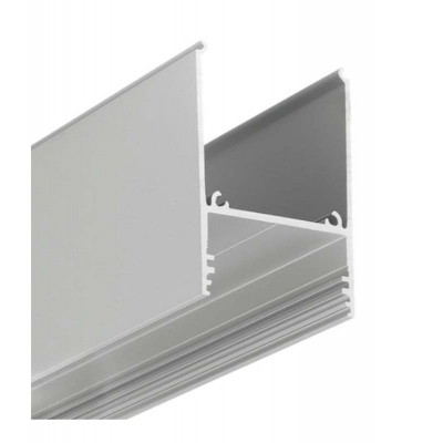 FUZE profil 33,4x49,9 Přisazený, závěsný profil pro LED pásky, materiál hliník, povrch elox šedostříbrný, max šířka LED pásků w=30mm, rozměry 33,4x49,9mm, délka l=2000mm.
