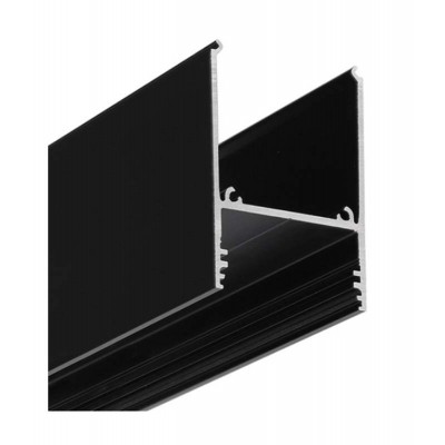 FUZE profil 33,4x49,9 Přisazený, závěsný profil pro LED pásky, materiál hliník, povrch bílý/elox šedostříbrný mat/černý/surový, max šířka LED pásků w=30mm, rozměry 33,4x49,9mm, délka dle typu