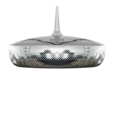 CLAVA DINE WHITE Stínítko svítidla, těleso hliník, povrch mosazná, měděná, bílá mat, ocel lesk, pro žárovku 1X15W, E27, rozměry d=430mm, h=280mm, závěs SAMOSTATNĚ