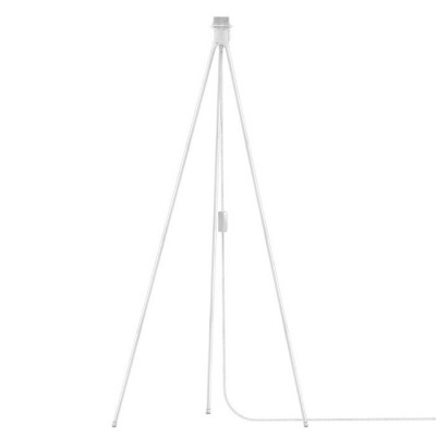 TRIPOD ZÁKLADNA 1x60W E27 Základna stojací lampy, těleso kov, povrch bílá, pro žárovku 1x60W, 230V IP20, h=1090mm, rozpětí trojnožky d=660mm včetně vypínače na kabelu, přívodní kabel l=3m