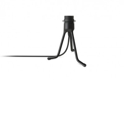 TRIPOD BASE 2 Základna stolní lampy, těleso kov, povrch černá, pro žárovku 1x60W, 230V IP20, h=186mm, rozpětí trojnožky d=158mm včetně vypínače na kabelu, přívodní kabel l=3m, stínítko SAMOSTATNĚ