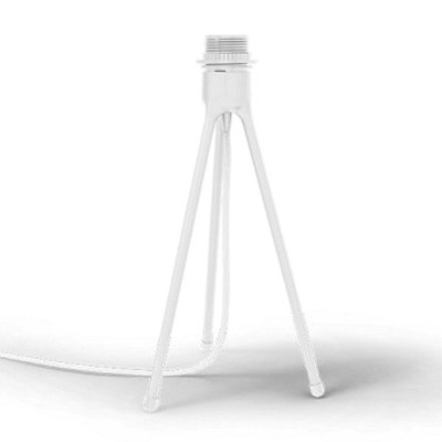 TABLE TRIPOD 1x60W E27 TROJNOŽKA Základna stolní lampy, těleso kov, povrch bílá, pro žárovku 1x60W, 230V IP20, h=390mm, rozpětí trojnožky d=190mm včetně vypínače na kabelu, kabel l=2m, stínítko SAMOSTATNĚ