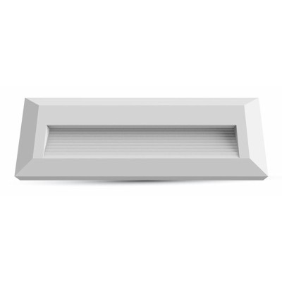 BINS LED 3W IP65 obdélník VÝPRODEJ Nástěnné svítidlo, obdélníkové, venkovní, těleso plast, povrch bílá, LED 3W, teplá 3000K, 110lm, Ra80, 230V, IP65, tř.1, rozměry 230x80x28mm, svítí dolů