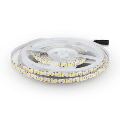 LED pásek 204LED/m, 17W/m, 12V VÝPRODEJ LED pásek, 204LED/m, 17W/m, teplá 3000K, 1700lm/m, 110lm/W, vyzařovací úhel 120°, Ra80, 12V, rozteč LED 4,9mm, dělení po 14,7mm, w=10mm, l=5000mm, cena za 1m