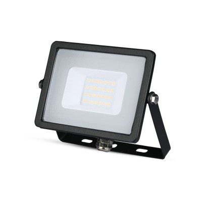 20W slim VÝPRODEJ Světlomet, venkovní reflektor, těleso hliník, povrch černá, krycí sklo čiré, LED 20W, 1600lm, neutrální 4000K, Ra80, 230V, IP65, IK05, rozměry 153x132x27mm