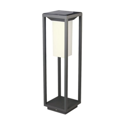 BLONTA LED 2W 280LM SOLÁRNÍ senzor HF Solární svítidlo, výdrž 12h, senzor HF, záběr 160°, dosah 5m, čas vypnutí 30s, těleso hliník černá, dif. Plast opál, LED 2W, 280lm, teplá 3000K, 230V, IP65, tř.1