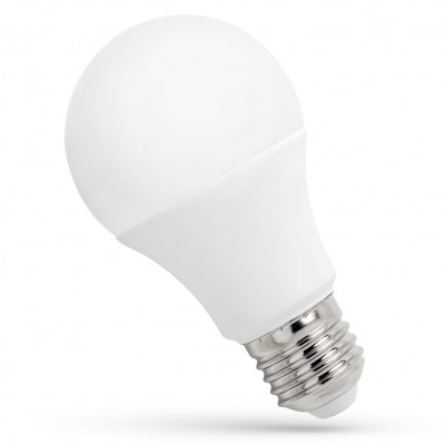 LED 9W, E27, A60 Světelný zdroj LED žárovka, základna hliník, povrch bílá, difuzor plast opál opál, LED 9W, E27, A60, teplá 3000K, neutrální 4000K, vyzař. 270°, živostnost 25.000h, 230V, d=60mm, l=117mm