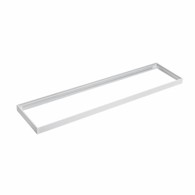 MR106 - Rám pro LED panel 120x30 Montážní rám pro spodní montáž LED panelů, bezšroubový, materiál kov, povrch bílá, pro panel 300x1200mm, do sádrokartonu SDK, rozměry 300x1200x43mm.