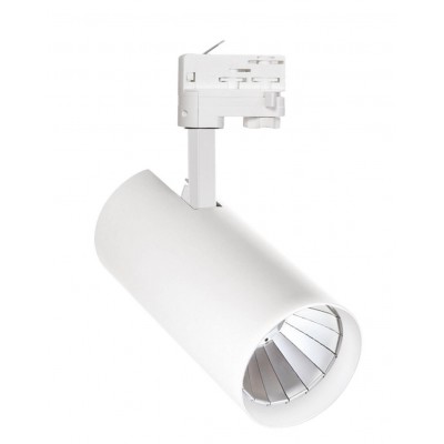 DELICATES LUX 3F 19W DALI Bodové svítidlo do 3F lišty, hliník, bílá, LED 19W, 2470lm, neutrální 4000K, vyzař. úhel 36°, stmív DALI, Ra90, 230V, IP20, tř.1, rozměry 90x200x185mm, vč. 3F adaptér Nordic Alumin