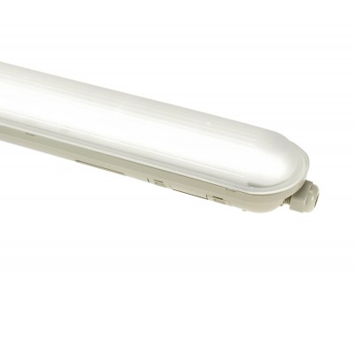 INDUSTRIS Stropní, přisazené, průmyslové, prachotěsné svítidlo, těleso plast, povrch bílá, difuzor plast, LED 20W, 38W, 52W, neutrální 4000K,Ra80, dle provedení stmívatelné CASAMBI, nebo DALI, 230V, IP65, tř.1,