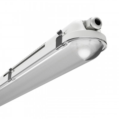 NORMA LED 21W, 40W, 58W, 85W, IP65, IK10 Průmyslové, prachotěsné svítidlo, těleso plast šedá, difuzor plast, přepínatelný příkon 21W, neutrální 4000K, vyzař. úhel 120°, Ra80, 230V, IP66, IK10, průběžné zapojení 3x1,5