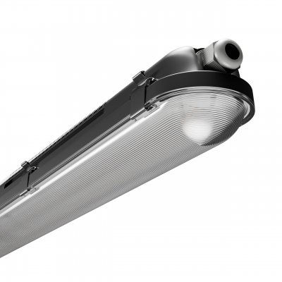 NORMA LED 21W, 40W, 58W, 85W, IP65, IK10 Průmyslové prachotěsné svítidlo, plast černá, difuzor plast, přepín příkon 40W/33W/26W/20W, 6000lm, neutrální 4000K, vyzař. úhel 120°, Ra80, 230V, IP66, IK10 1200x80x68mm, průběžné zapojení 3x1,5mm