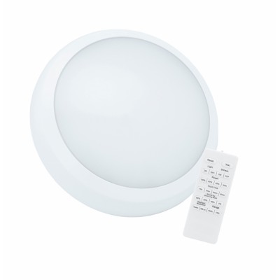 FORFICE PL 18W/24W, CCT, HF SENZOR, IK08 Venkovní svítidlo s HF senzor pohybu, čas 10s-5min, těleso plast bílá, dif plast opál, přepín. výkon LED 18W/24W nebo 24W/30W, CCT přepín. teplota světla teplá 3000K-denní 6000K, Ra80, 230V, IP65, IK08, tř.2, rozměry dle typu.