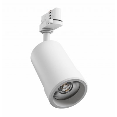 FORIS 20W CCT Bodové svítidlo, těleso hliník, povrch bílá, LED 20W, přepín CCT teplá 3000K-denní 6000K, Ra80, plynule nast. vyzař. úhel 20°-45°, 230V, IP20, rozměry d=84mm, h=185mm, 3F adaptér Nordic Aluminium