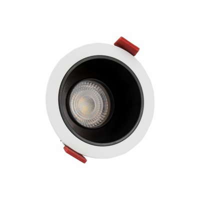 BIAME BI 1x10W GU10 Stropní podhledové bodové svítidlo, těleso hliník,  rámeček bílá, reflektor bílá, pro žárovku 1x10W, GU10, 250V, IP20, tř.2, rozměry d=85mm, h= 50mm.