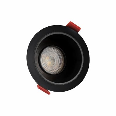 BIAME BI 1x10W GU10 Stropní podhledové bodové svítidlo, těleso hliník,  rámeček černá, reflektor černá, pro žárovku 1x10W, GU10, 250V, IP20, tř.2, rozměry d=85mm, h= 50mm.