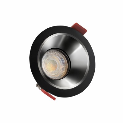 BIAME BI 1x10W GU10 Stropní podhledové bodové svítidlo, těleso hliník,  rámeček bílá/černá, reflektor černá/stříbrná, pro žárovku 1x10W, GU10, 250V, IP20, tř.2, rozměry d=85mm, h= 50mm.