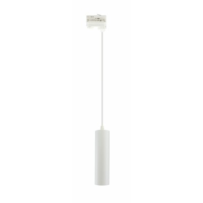 FORMA 1x10W, GU10, 3F Závěsné bodové svítidlo do 3F lišty, těleso hliník, povrch bílá, pro žárovku 1x10W, GU10, 230V, IP20, tř.1, rozměry d=55mm, h=200mm, závěsný kabel l=980mm, lze zkrátit.