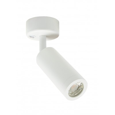 FORMA WL 1x4W, GU10 Nástěnné svítidlo, nastav. směr svícení, těleso kov, povrch bílá, pro žárovku 1x4W, GU10 MR11, 230V, IP20, tř.1, rozměry d=36mm, h=165mm, vypínač na tělese.