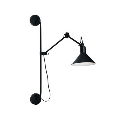 MANIPULITE WALL 1X40W E14 Nástěnné svítidlo, lampa dvě ramena, nastavitelný směr svícení, těleso kov, stínítko kov, povrch lak černá mat, pro žárovku 1x40W, E14, 230V ,IP20, tř.1. rozměry 800x850x170mm