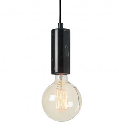 AMARABLE PENDANT 1x40W E27 Závěsné svítidlo závěsný kabel s objímkou, základna mramor černá, těleso mramor černá, pro žárovku 1x40W, E27, 230V, IP20, tř.1. rozměry těleso d=60mm h=150mm včetně závěsu l=1000mm, lze zkrátit