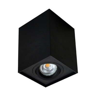 BLOCK GU10 Stropní přisazené svítidlo, těleso hliník, povrch černá, bílá nebo zlatá, pro žárovku 1x50W GU10 ES50, 230V, IP20, tř.2, rozměry l=96x96mm h=125mm