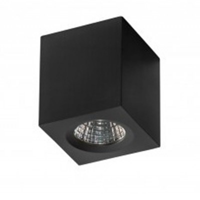 KINGSWOOD S Stropní, přisazené, bodové svítidlo, těleso hliník, povrch černá, LED 5W, 420lm, teplá 3000K, 230V, IP20, rozměry: 56x56mm, h=62mm.