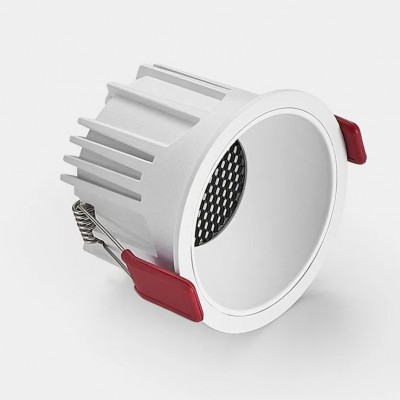 HC03, LED 15W, CCT, TUYA Podhledové svítidlo, hliník, rámeček bílá, komínek bílá, LED 15W, 1800lm, TUYA Zigbee, stmívatelné, nast teplota CCT teplá 3000K - denní 6000K, Honeycomb UGR<19, Ra80, 230V, IP20, d=105mm, h=77mm