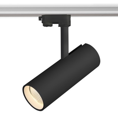 CANDY LED VÝPRODEJ Bodové svítidlo, těleso hliník, povrch černá, LED 20W, teplá 3000K, 1800lm, vyzař úh 24°, Ra80, 230V, IP20, hlavice d=70mm, l=200mm, vč 3F adaptéru NORDIC ALUMIN