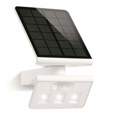 LED SOLAR senzor 1 Nástěnné venkovní svítidlo plast povrch bílá, PIR senzor pohybu, záběr 140°, dosah 8m, LED 1,2W neutrální 4000K, 150lm, napájení solární panel, IP44, 187x298x189mm