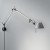 TOLOMEO MICRO PARETE Těleso lampy těleso hliník, povrch elox hliník, pro žárovku 1x60W, E14, 230V, IP20, ramena cca 2x cca 300mm, celková délka 740mm, kabel 2m s vyp, bez nástěnného úchytu