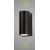 CARLISLE Nástěnné venkovní svítidlo, materiál hliník, povrch černá antracit, pro žárovku 2x35W, GU10 ES50, 230V, IP54, rozměry 68x150x68mm, svítí nahoru/dolů.