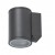 RUGBY R 1x35W Nástěnné venkovní bodové svítidlo, těleso kov, povrch černá antracit, kryt sklo čiré, pro žárovku 1x35W, GU10, 230V, IP54, rozměry d=120mm, h=135mm, svítí dolů.