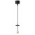 REKOM BASE S 10W GU10 Závěs svítidla, základna kov, černá, pro žárovku 1x10W, GU10ES50, 230V, IP20, d=57mm, h=1600mm, krycí váleček SAMOSTATNĚ