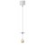 REKOM BASE S 10W GU10 Závěs svítidla, základna kov, bílá, pro žárovku 1x10W, GU10ES50, 230V, IP20, d=57mm, h=1600mm, krycí váleček SAMOSTATNĚ