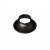 ROMAS R Rámeček kulatý pro svítidlo, materiál hliník, barva černá, d=90mm, h=40mm, základna SAMOSTATNĚ