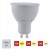 LM_LED_GU10 Světelný zdroj LED žárovka bodová, plast šedá, difuzor plast, LED 4,8W, teplá 3000K, 400lm, GU10, ES50, vyzař. úhel 38°, Ra80, stmívatelná STEP vyp/zap vypínačem, 230V, rozměry d=50mm, l=60mm