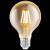 Světelný zdroj LED žárovka, základna kov, sklo čiré jantar, LED 4W, E27, G80, teplá 2200K, 330lm, Ra80,  230V, životnost 25000h, rozměry d=80mm, h=118mm