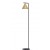 Stojací lampa, základna kov, povrch černá, stínítko zlatá mosaz, pro žárovku 1x40W, E27, 230V, IP20, tř.2, rozměry stínítko d=295mm, základna d=270mm, h=1620mm, vč. vypínače na kabelu