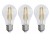 SADA 3ks LED žárovka čirá E27 5W SADA 3ks - Světelný zdroj, žárovka hrušková, sklo čiré, LED 3,8W, 806lm, E27, A60, teplá 2700K, 230V, d=60mm, l=105mm, cena za 1ks