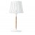 LOXO T Stolní lampa, materiál klobouk kov, povrch bílá, noha dřevo pro žárovku 1x40W E14, 230V, IP20, rozměry d=215mm, h=405mm, vypínač na kabelu