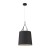 Závěsné svítidlo, materiál kov, barva černá / bílá, stínítko textil černá/bílá, 1x100W, E27, 230V, IP20, rozměry 290x110x1300mm.