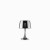 AUST 1x60W E27 Stolní dekorativní lampa, základna kov, povrch chromt, difuzor z transparentního chrom. PVC, pro žárovku 1x60W, E27, 230V, IP20, tř.2, rozměry d=320mm, v=485mm